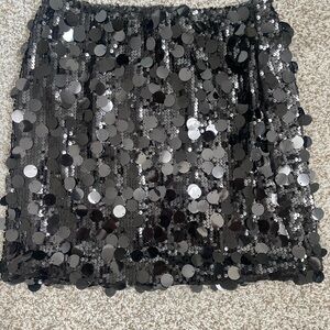 Sparkle black disco skirt